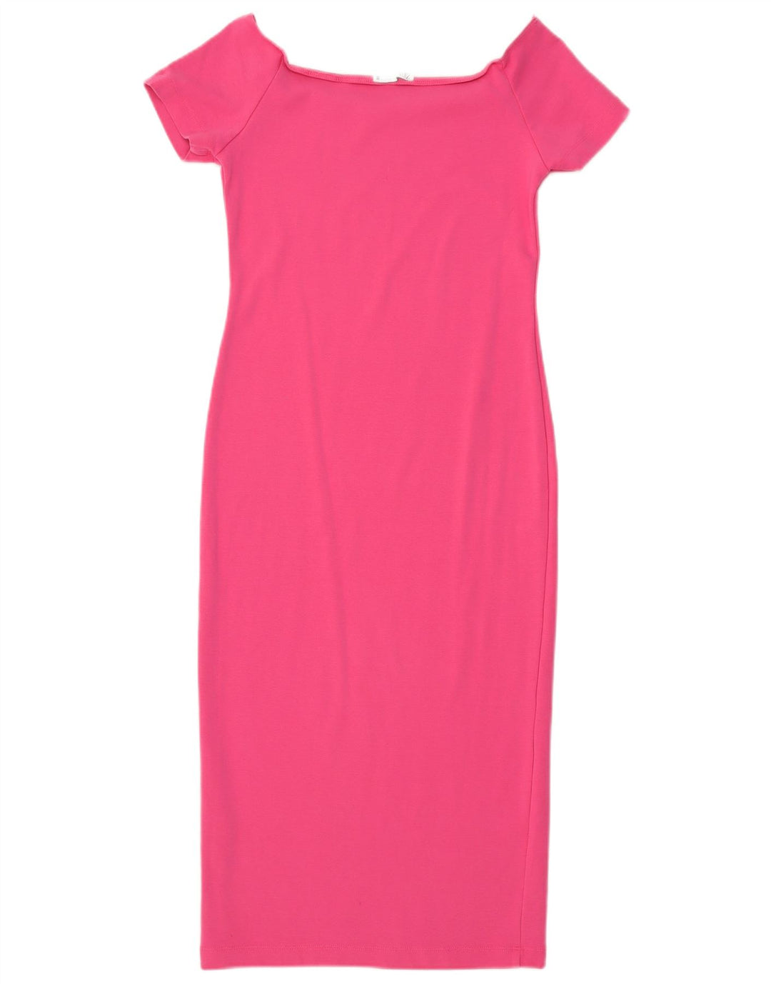 ZARA Damen Etuikleid UK 12 Mittelrosa Baumwolle