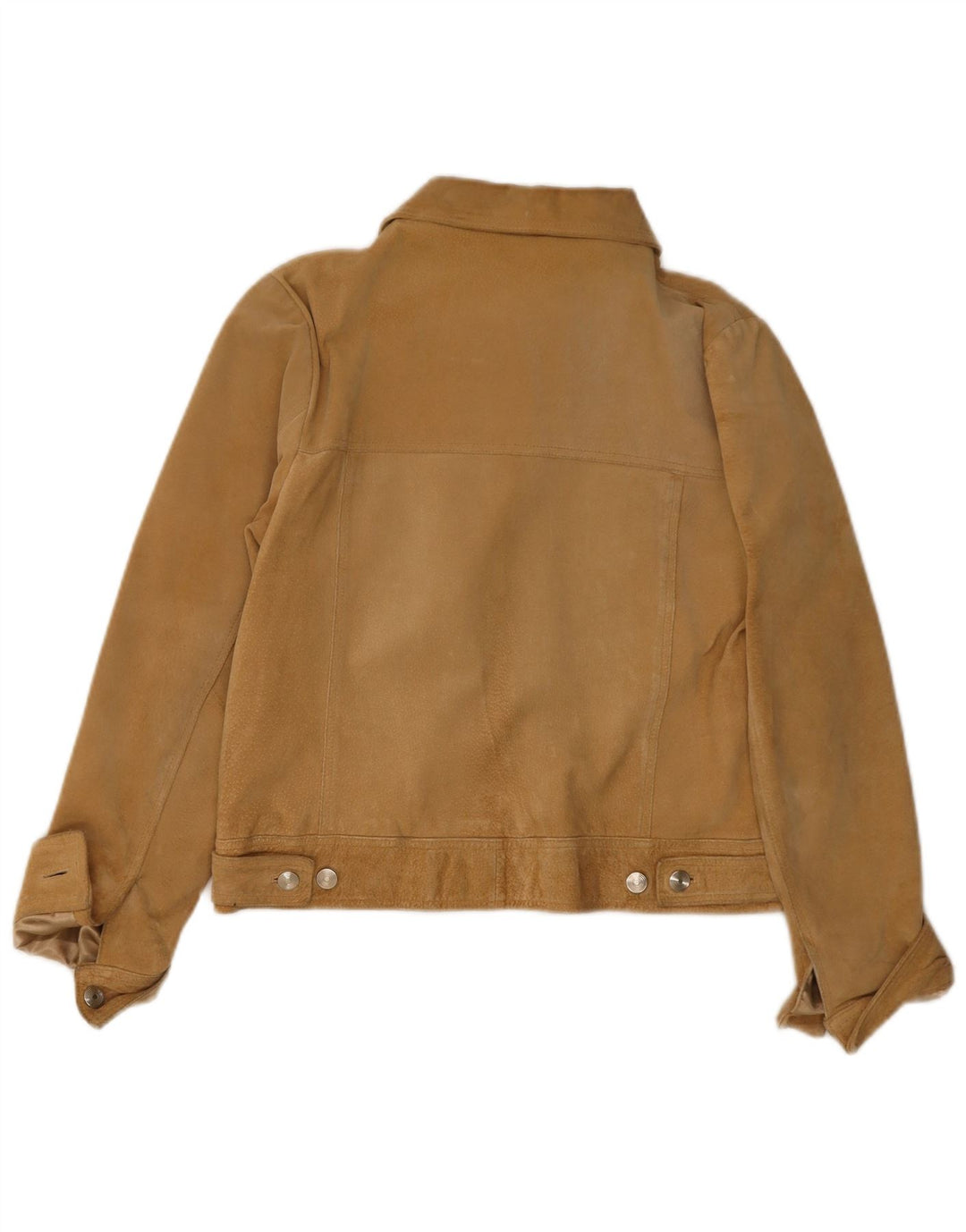 Staccato Damen Crop Wildlederjacke EU 38 Mittelbraunes Leder