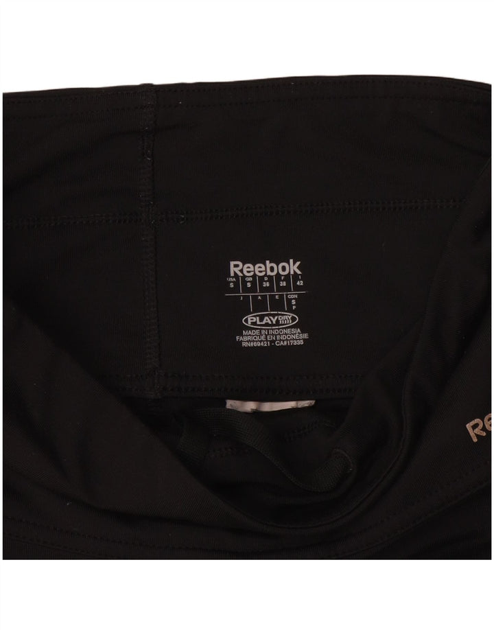 REEBOK Damen Leggings UK 10 Small Schwarz