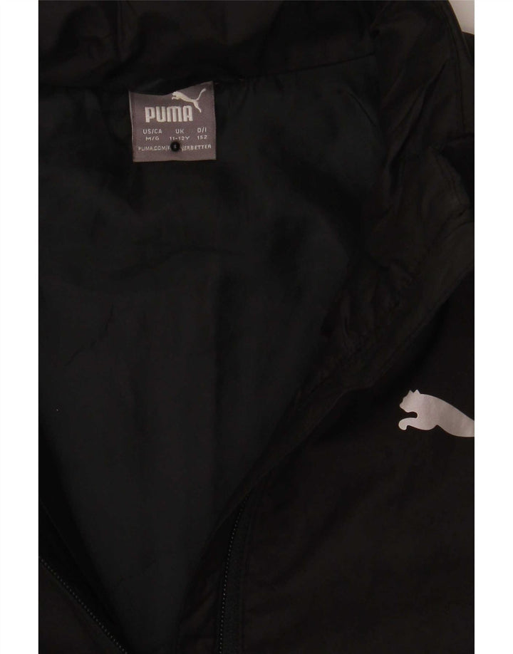 Puma Jungen Grafik gepolsterte Jacke 11-12 Jahre Schwarz