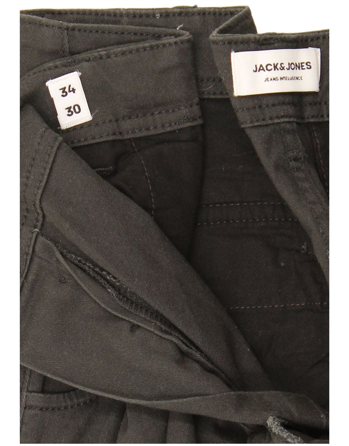 Jack & Jones Herren Jogger Cargohose W34 L30 Schwarz