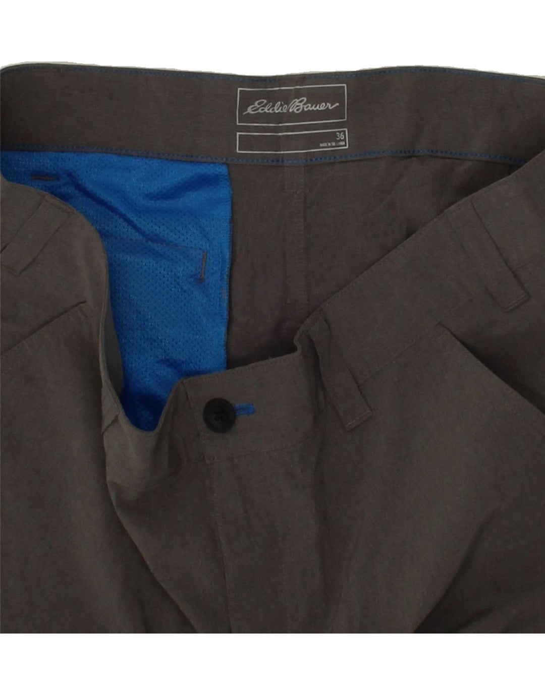 EDDIE BAUER Mens Chino Shorts W36 Large  Grey Polyester Vintage Eddie Bauer and Second-Hand Eddie Bauer from Messina Hembry 