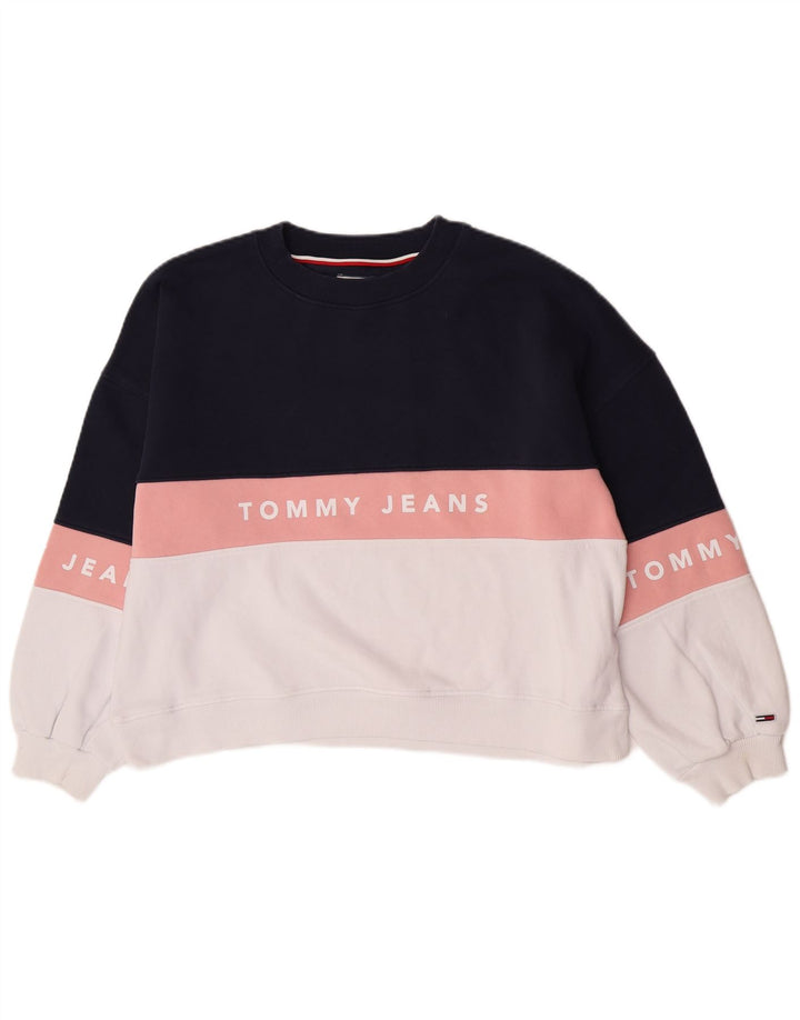 Tommy Hilfiger Damen-Sweatshirt mit Grafik, Gr. 14, mittleres Marineblau