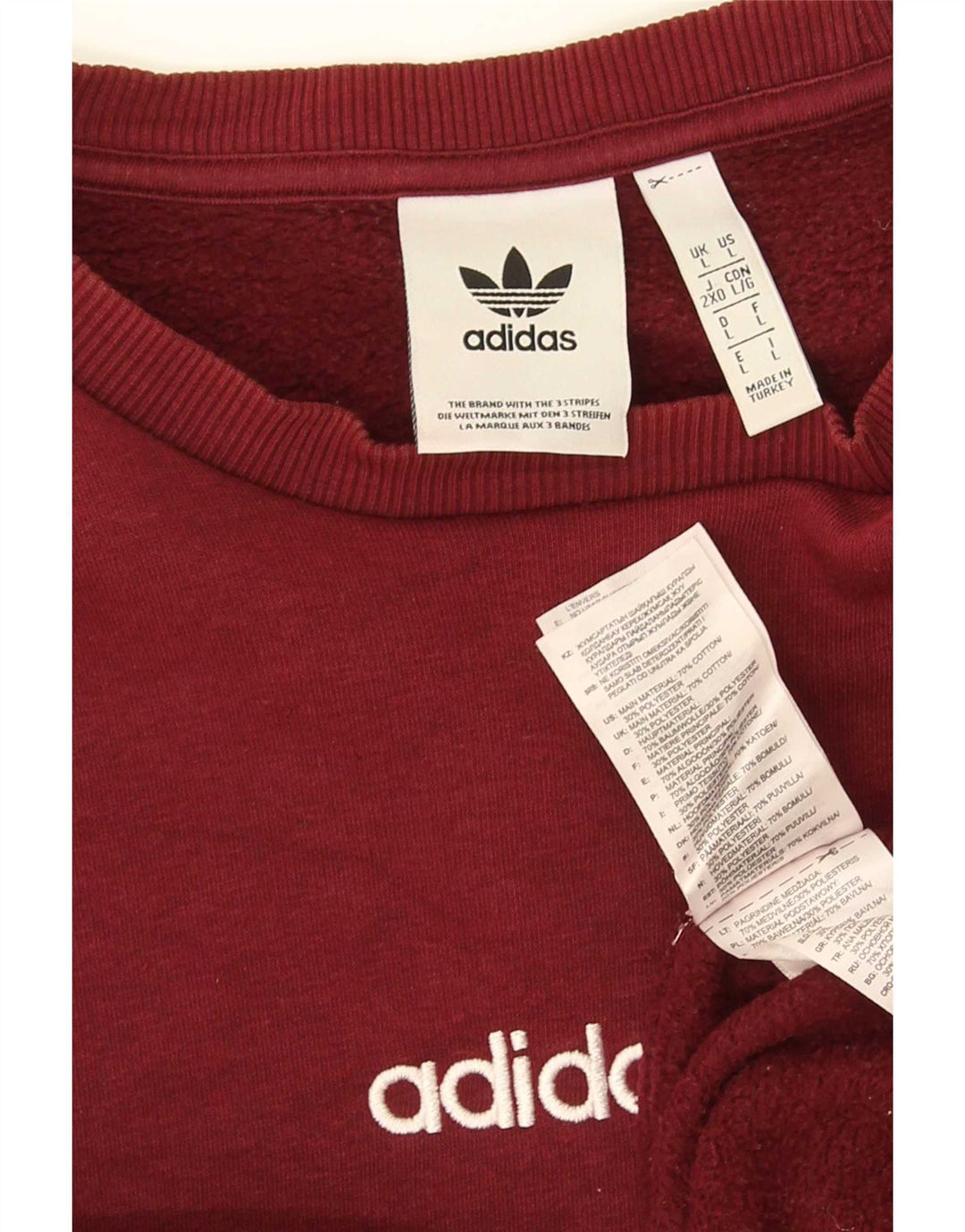 Adidas Herren Grafik-Sweatshirt-Pullover, große kastanienbraune Baumwolle