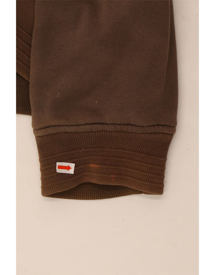 ANIMAL Herren-Kapuzenpullover mit grafischem Reißverschluss, groß, braune Baumwolle