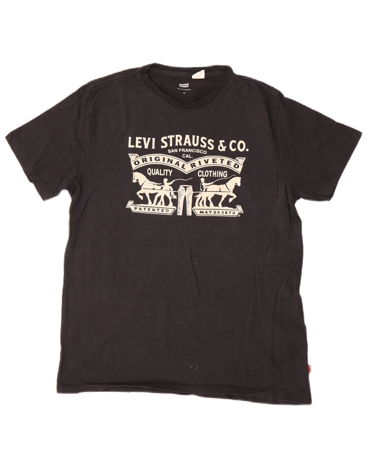 Levi's Herren-T-Shirt mit Grafik, mittelschwarze Baumwolle