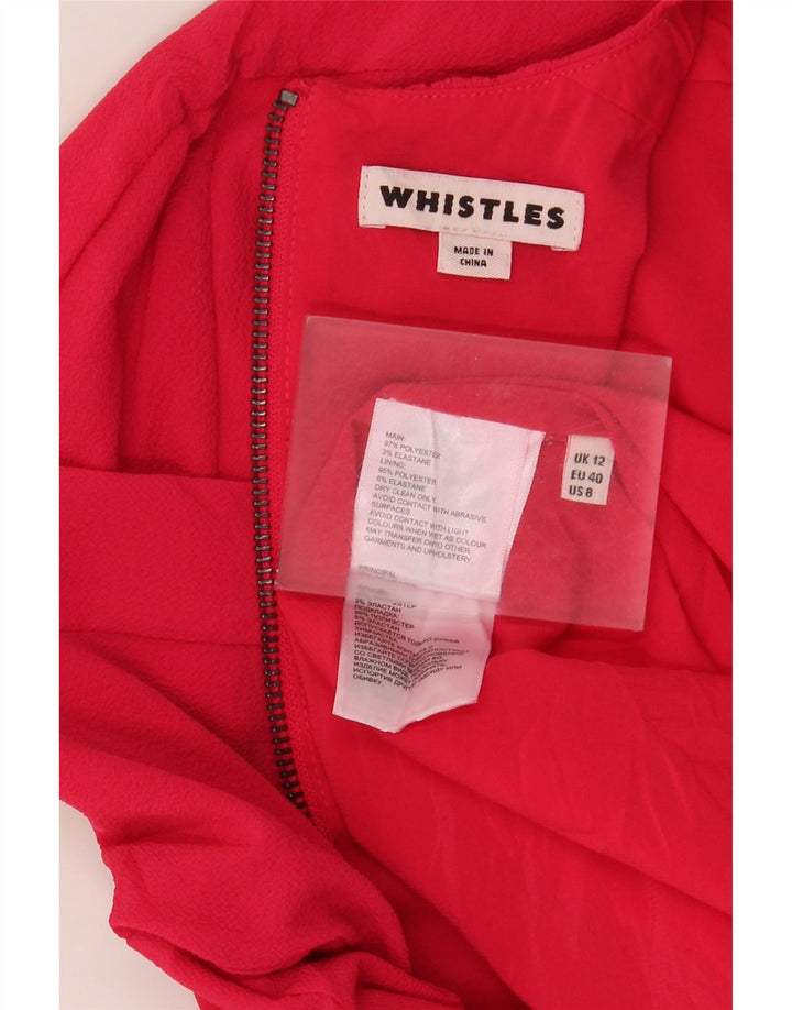 Whistles Damen Etuikleid UK 12 Mittelrotes Polyester
