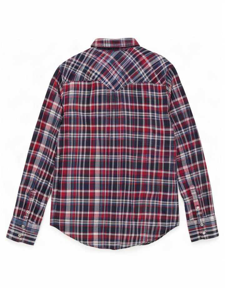 Levi's Herren-Flanellhemd, mittelrot, kariert, Baumwolle