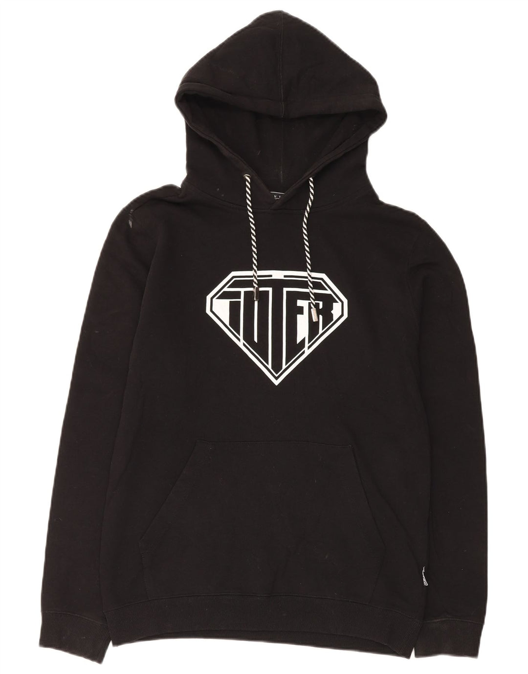 VINTAGE Herren-Kapuzenpullover mit Grafik, mittelschwarz, Baumwolle