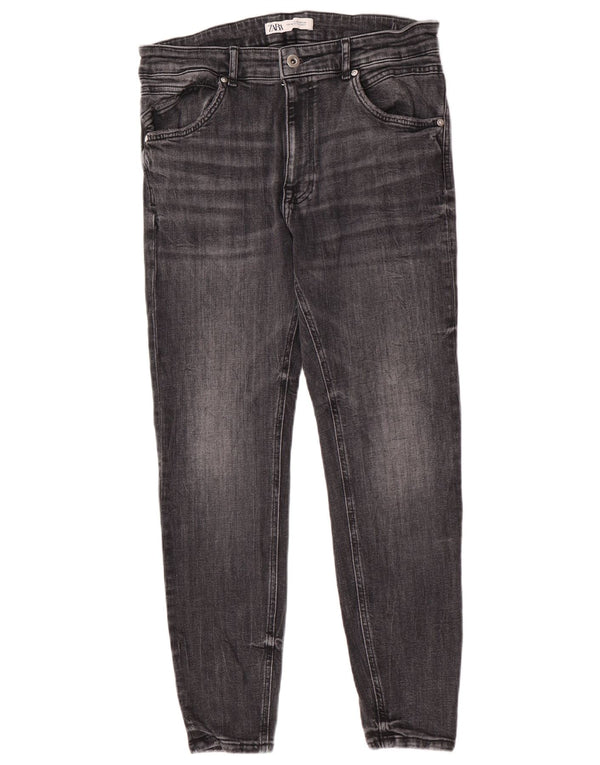 Zara Herren Skinny Jeans EU 44 Large W34 L26 Graue Baumwolle