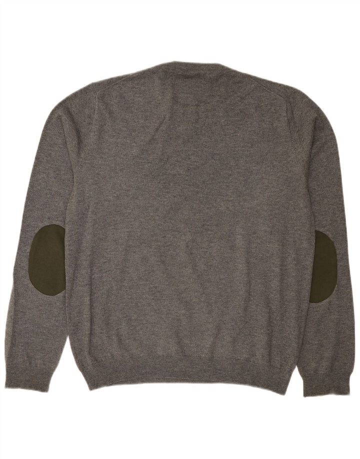 Sun68 Herren-Pullover mit Rundhalsausschnitt, reguläre Passform, XL, graue Wolle
