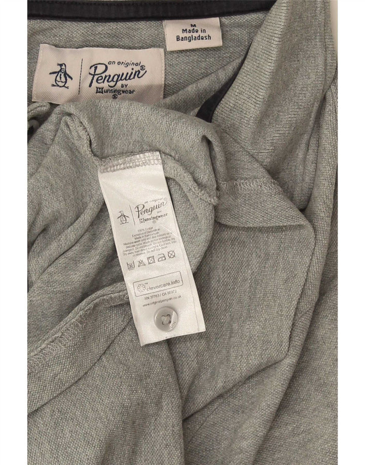 Penguin Herren-Poloshirt aus mittelgrauer Baumwolle