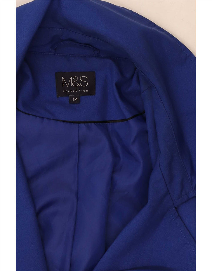 Marks & Spencer Damen Trenchcoat UK 20 2XL Blau Polyester