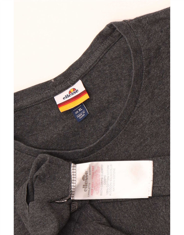 Ellesse Herren T-Shirt Top XL Grau Baumwolle
