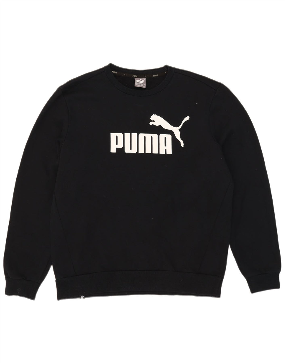 Puma Herren Grafik-Sweatshirt-Pullover, groß, schwarze Baumwolle