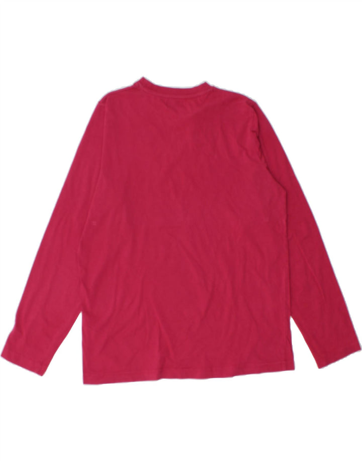 KAPPA Womens Graphic Top Long Sleeve UK 10 Small Pink Cotton Vintage Kappa and Second-Hand Kappa from Messina Hembry 