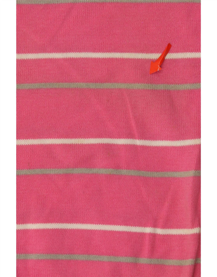 Puma Herren-Weste-Tanktop aus mittelrosa gestreifter Baumwolle