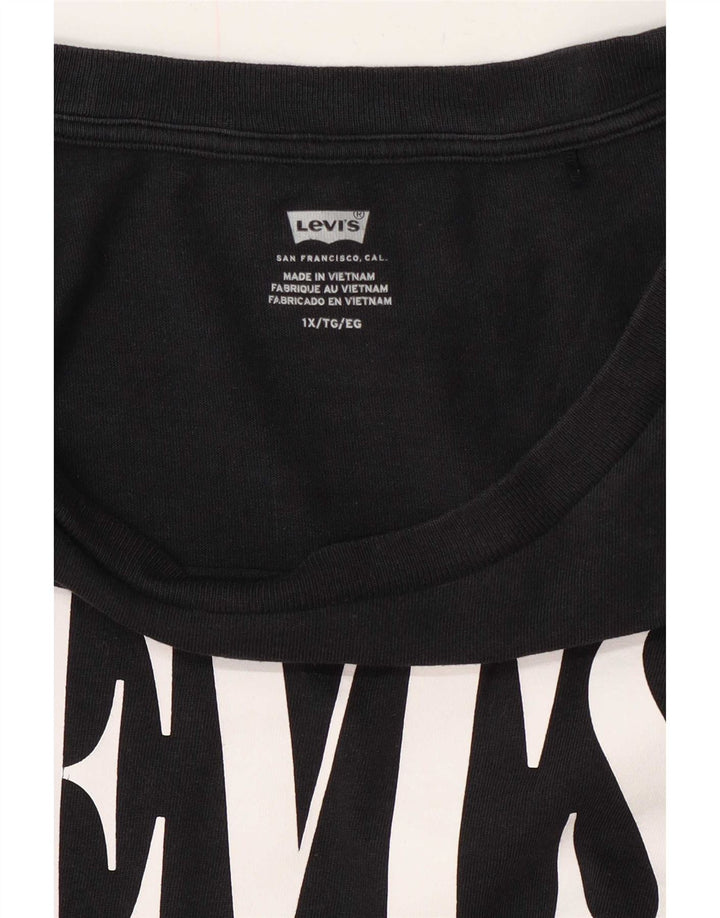 Levi's Damen Graphic T-Shirt Top UK 18 XL Schwarz