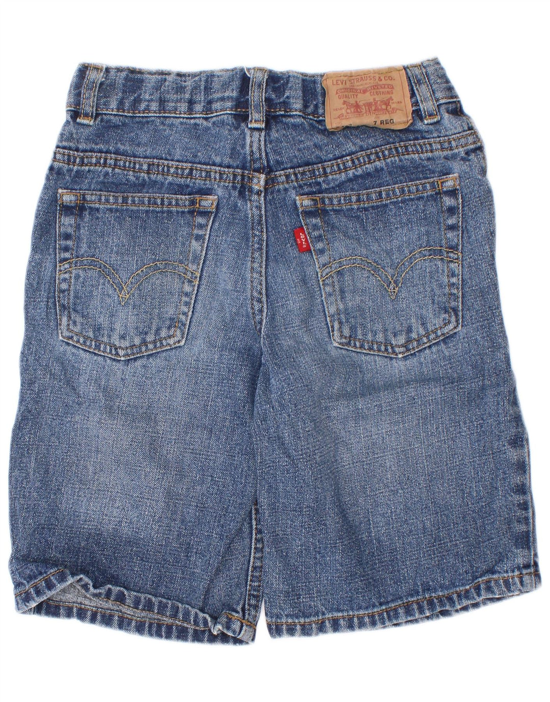 Levi's Jungen-Jeansshorts, 6–7 Jahre, W24, blaue Ramie