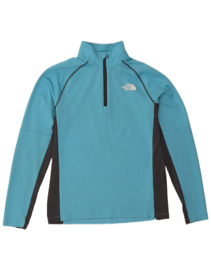 The North Face Herren-Pullover-Trainingsanzugoberteil mit Reißverschluss, Größe S, Blau, Farbblock