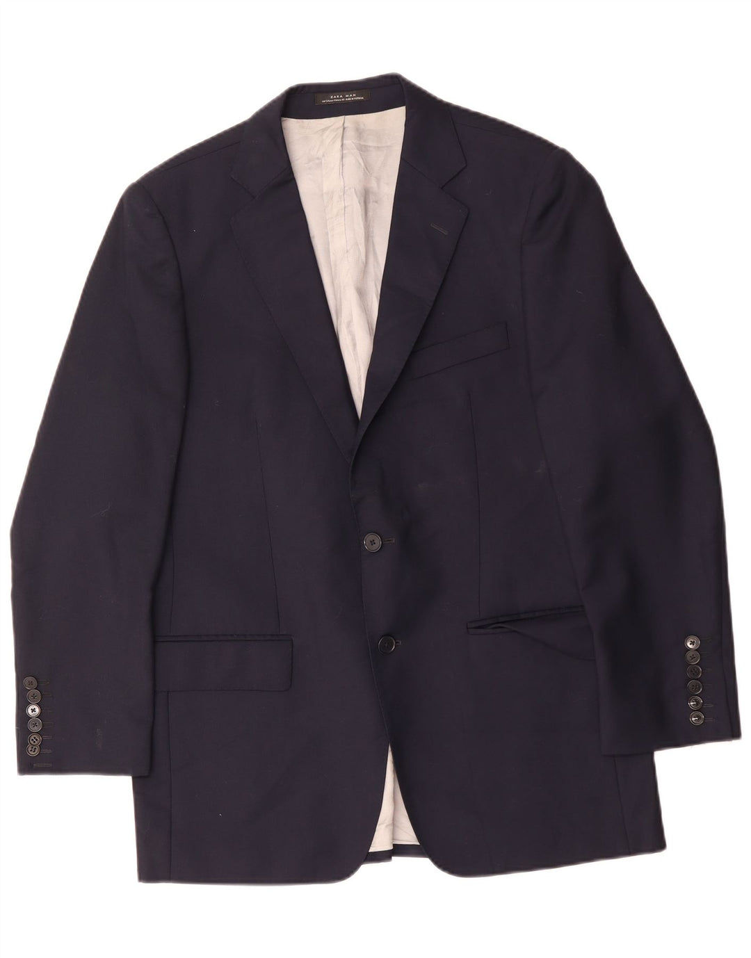 Zara Herren 2-Knopf-Blazerjacke EU 54 XL Marineblau