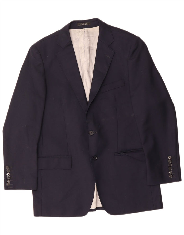 Zara Herren 2-Knopf-Blazerjacke EU 54 XL Marineblau