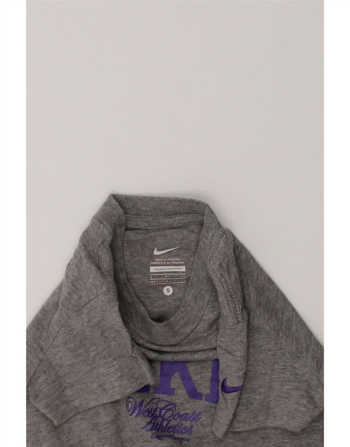 NIKE Girls Graphic T-Shirt Top 4-5 Years Small Grey Cotton | Vintage Nike | Thrift | Second-Hand Nike | Used Clothing | Messina Hembry 