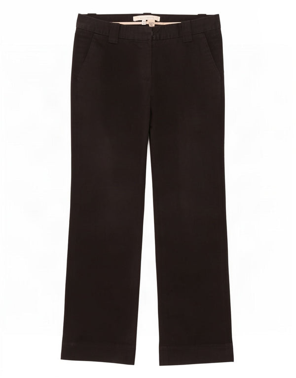 Zara Damen Bootcut Chino Hose EU 38 Small W28 L31 Schwarze Baumwolle