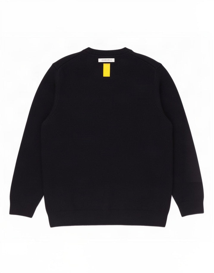 Lyle & Scott Herren-Pullover mit Rundhalsausschnitt, groß, marineblaue Wolle