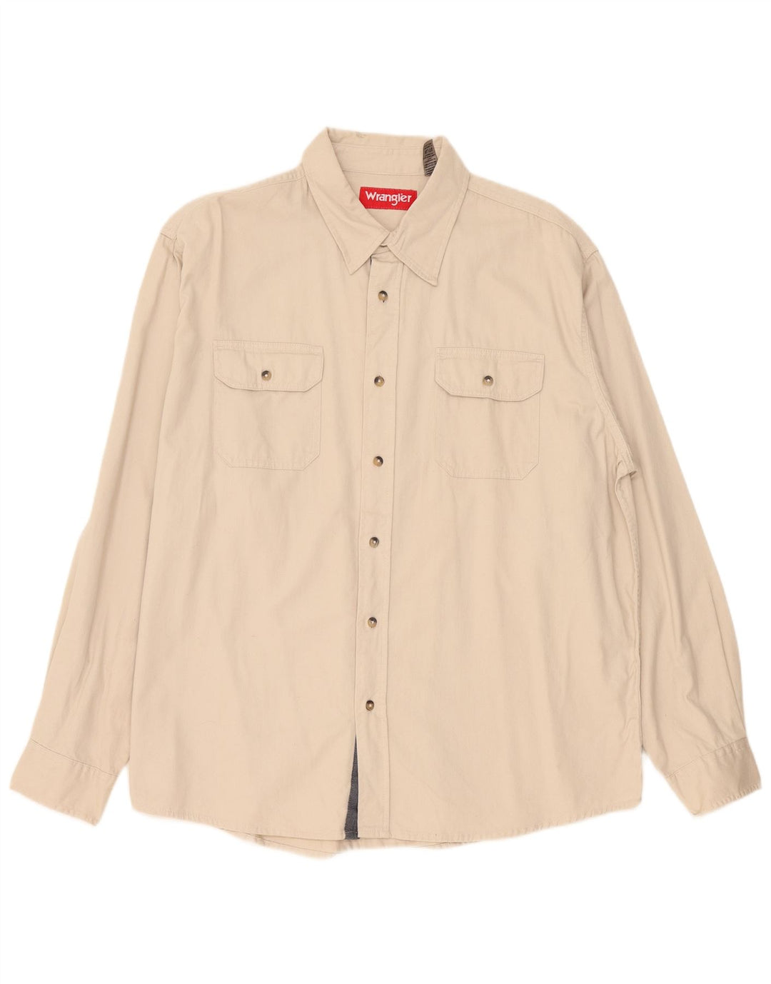 Wrangler Herrenhemd XL Beige Baumwolle