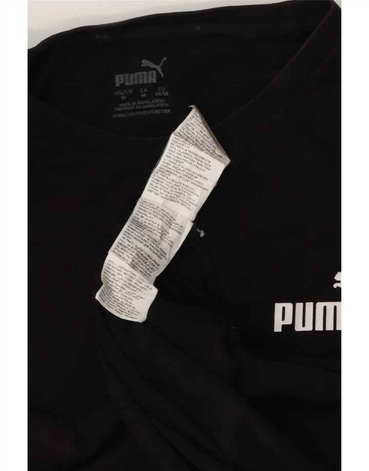 Puma Herren T-Shirt Top Medium Schwarz Baumwolle