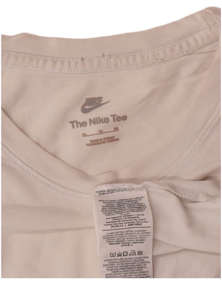 NIKE Herren-T-Shirt mit Grafik, XL, weiße Baumwolle