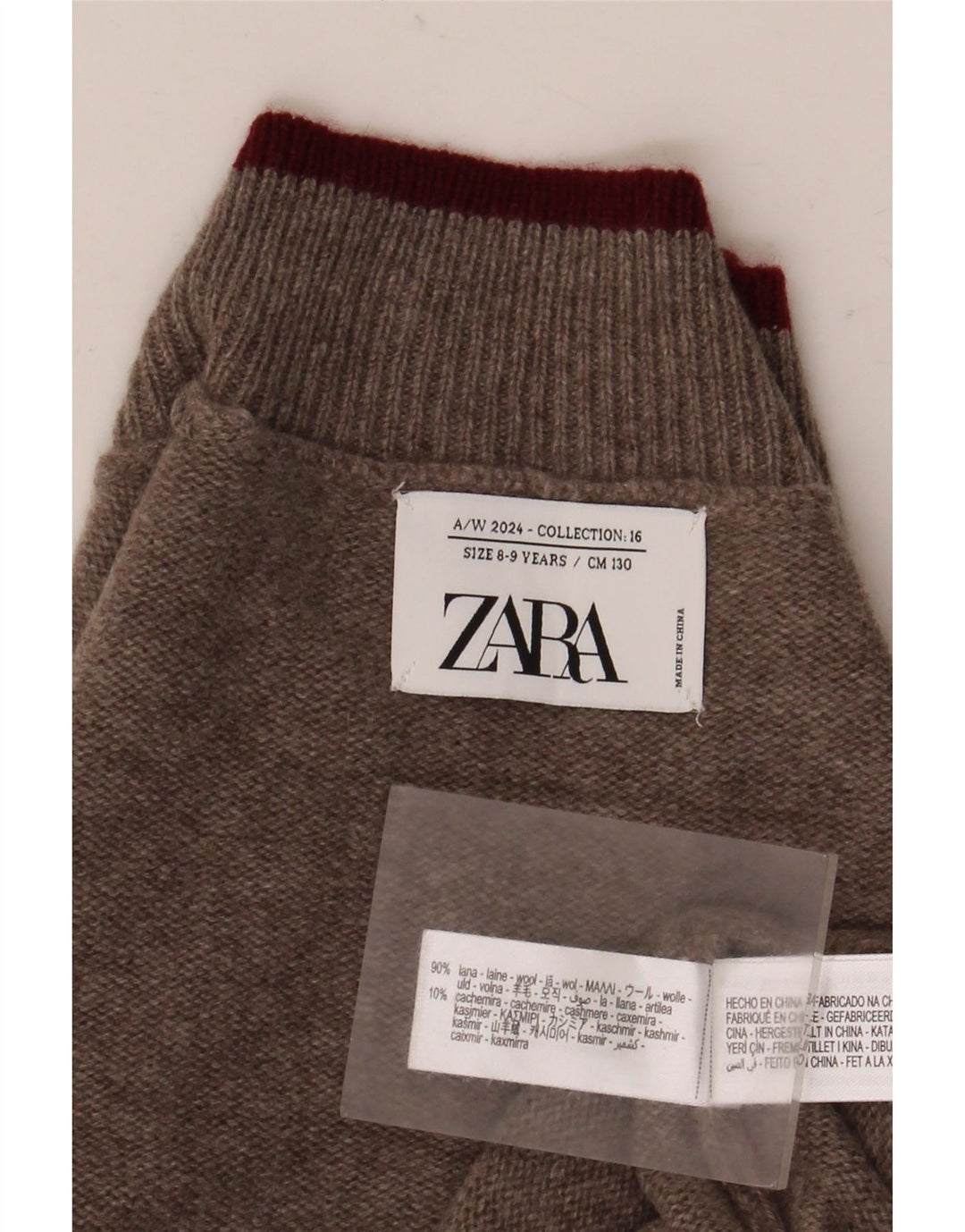 Zara Rollkragenpullover für Jungen, 8–9 Jahre, braune Wolle