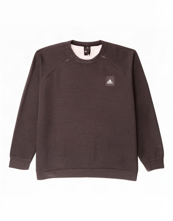 Adidas Herren Sweatshirt Pullover 2XL Grau Baumwolle