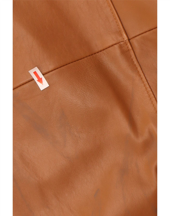 Vintage Damen Übergroße Lederjacke EU 44 XL Braunes Leder