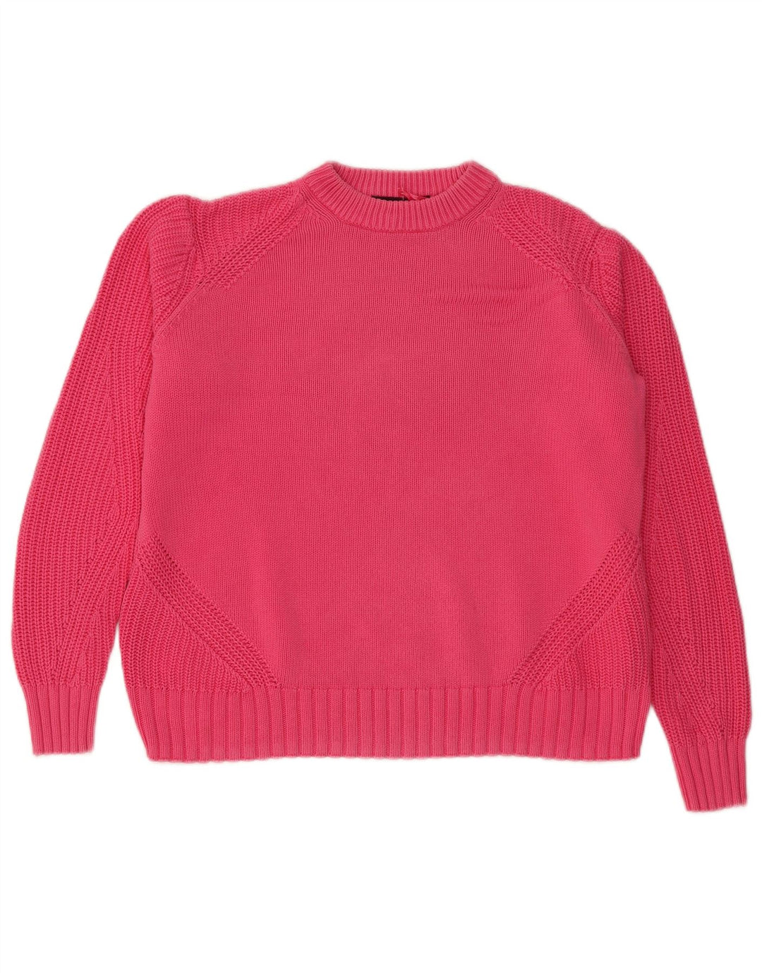 Marks & Spencer Damen-Pullover, übergroß, Rundhalsausschnitt, Gr. 14, Mittelrosa