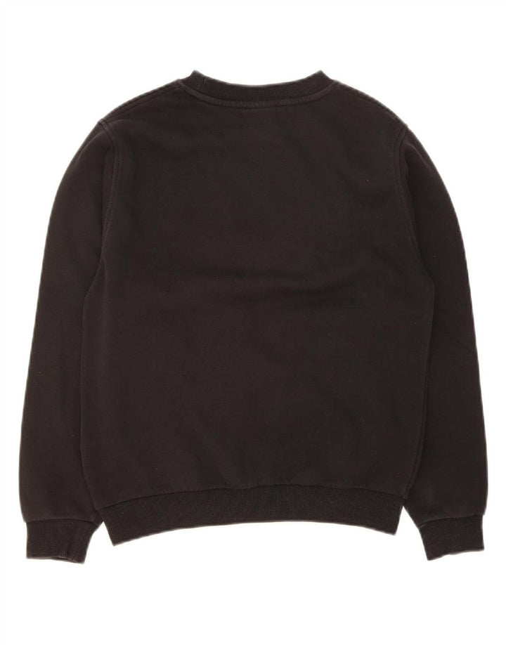 NIKE Boys Graphic Sweatshirt Jumper 12-13 Years Large Black Cotton