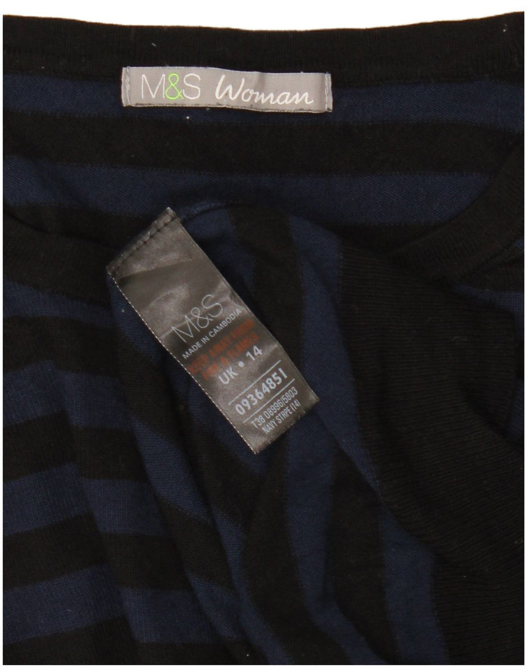 Marks & Spencer Damen-Pullover mit U-Boot-Ausschnitt, Gr. 14, mittleres Marineblau