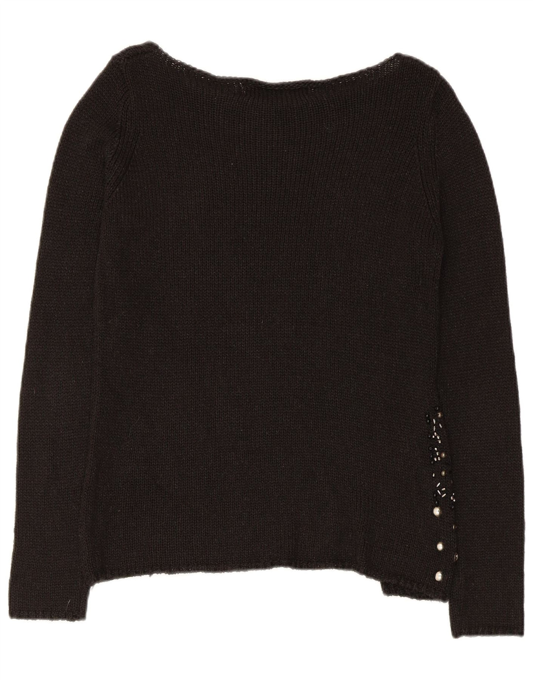 Zara Damen-Pullover mit U-Boot-Ausschnitt, Gr. 12, mittelschwarz