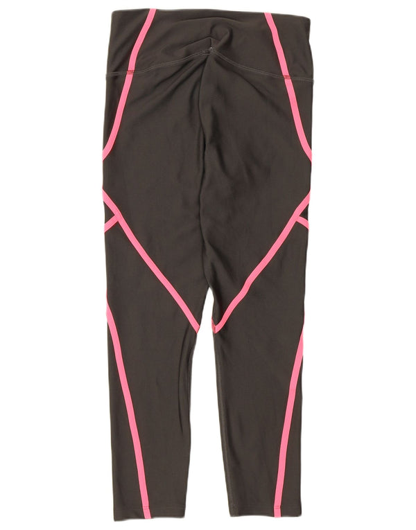 Under Armour Heat Gear Capri-Leggings für Damen, UK 12, Mittelgrau, Farbblock