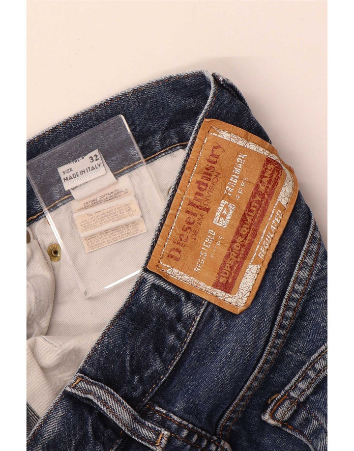 Diesel Herren Straight Jeans W32 L32 Blaue Baumwolle