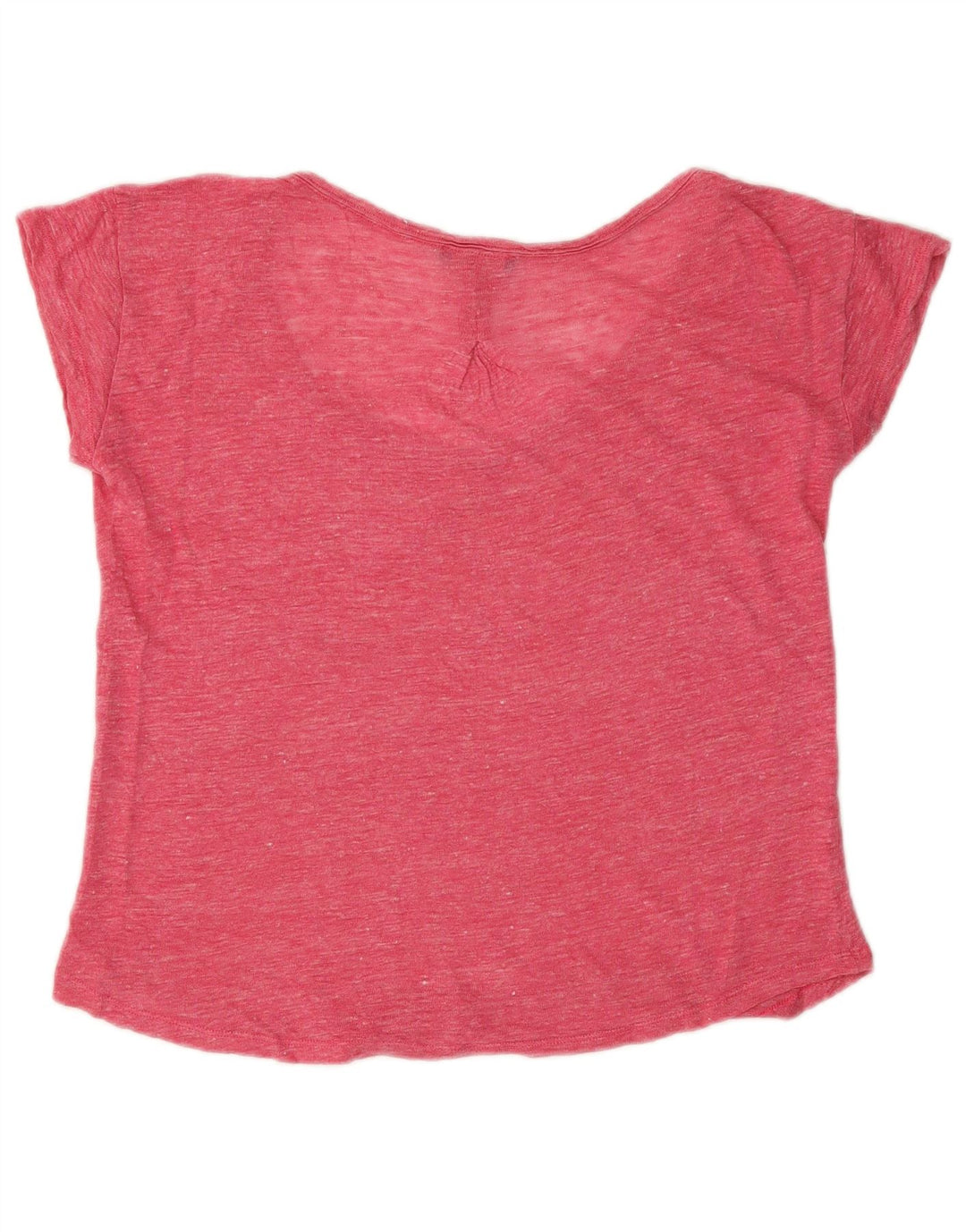 Massimo Dutti Damen T-Shirt Top UK 14 Mittelrosa meliert