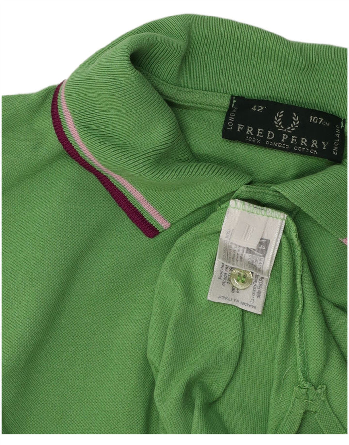 FRED PERRY Herren-Poloshirt aus mittelgrüner Baumwolle