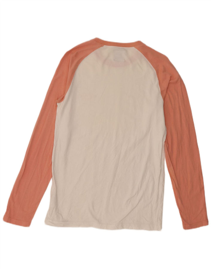 Dickies Herren-Oberteil, langärmelig, klein, weiß, Colourblock-Baumwolle