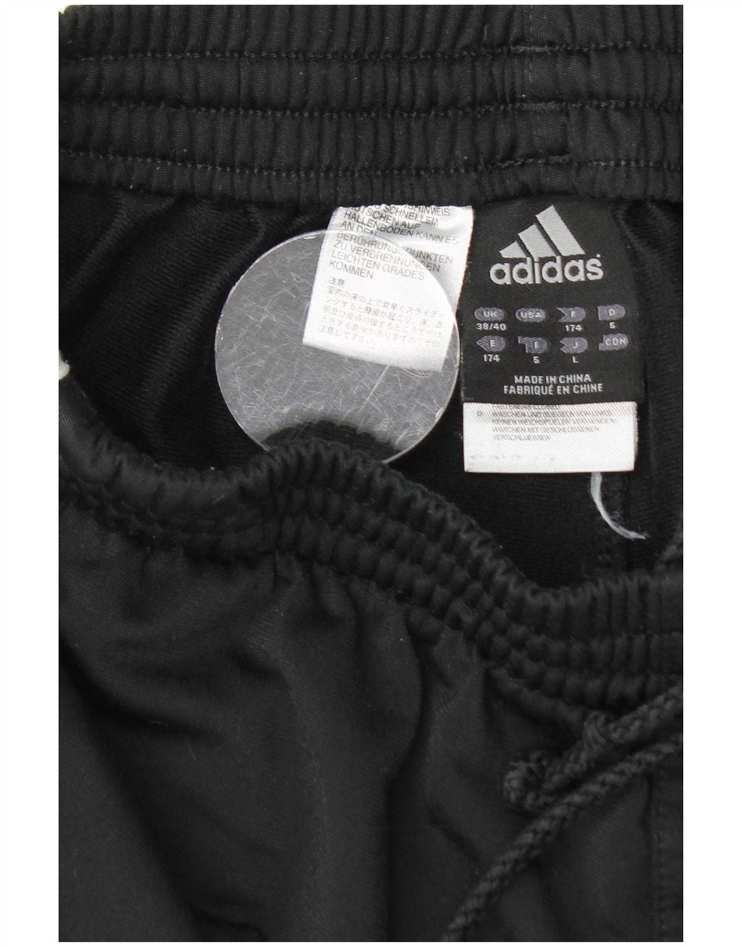 Adidas Herren-Trainingshose, Jogginghose, Größe 38/40, mittelschwarz, Farbblock