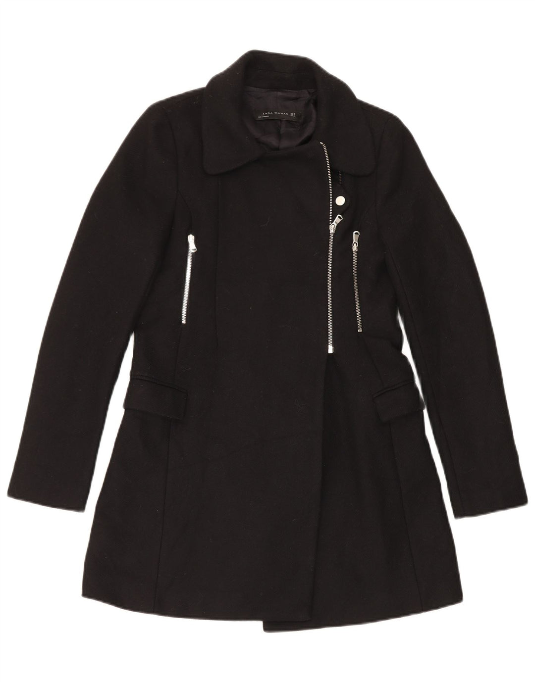 Zara Damen Mantel UK 6 XS Schwarz