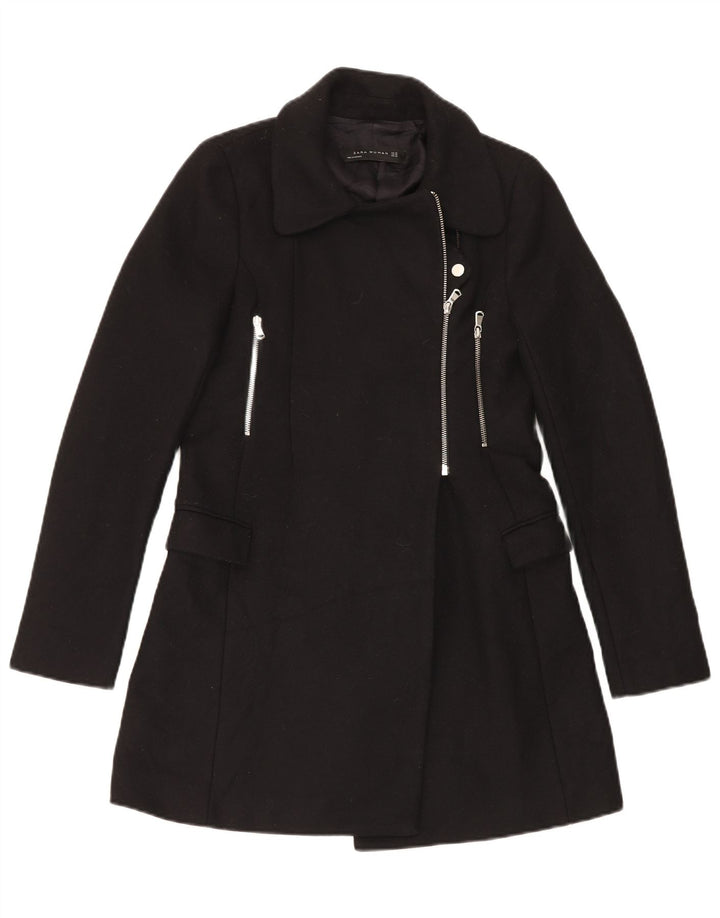 Zara Damen Mantel UK 6 XS Schwarz