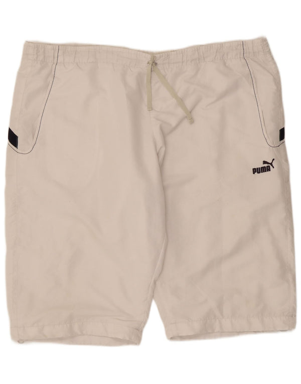 Puma Mens Graphic Sport Shorts 2XL White