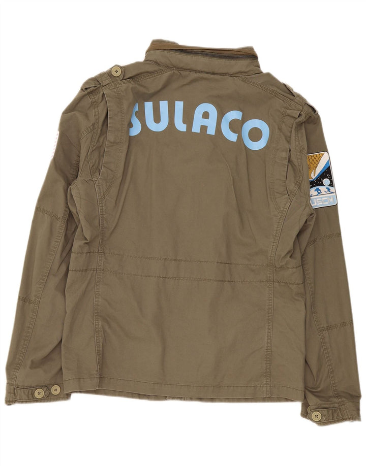 Brandit Herren-Militärjacke mit Grafik, UK 38, mittlere Khaki-Baumwolle