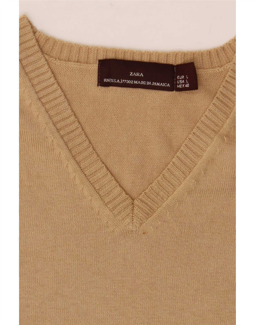 Zara Herren Weste Tank Top Large Beige